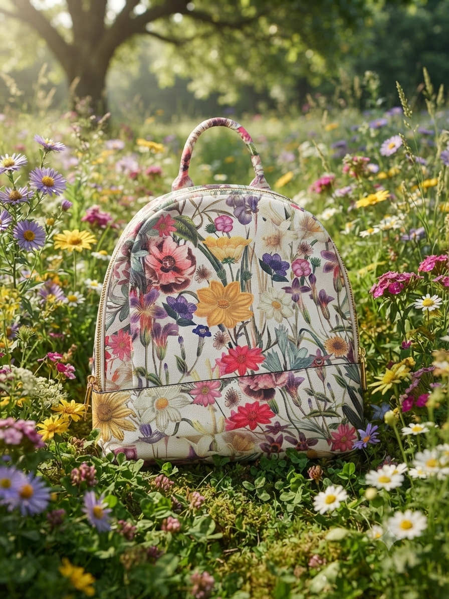 Floral Backpack Purse