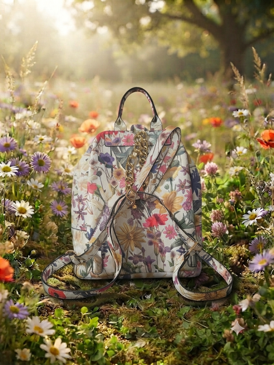 Floral Backpack Purse
