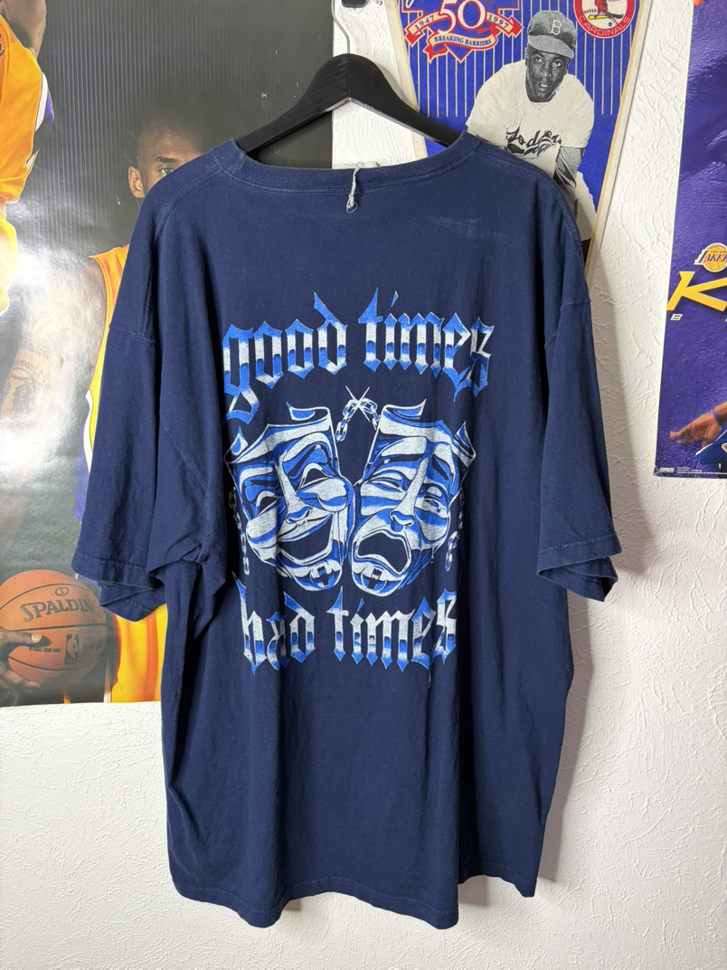 Vintage Navy Blue "Comedy & Tragedy" Graphic Tee