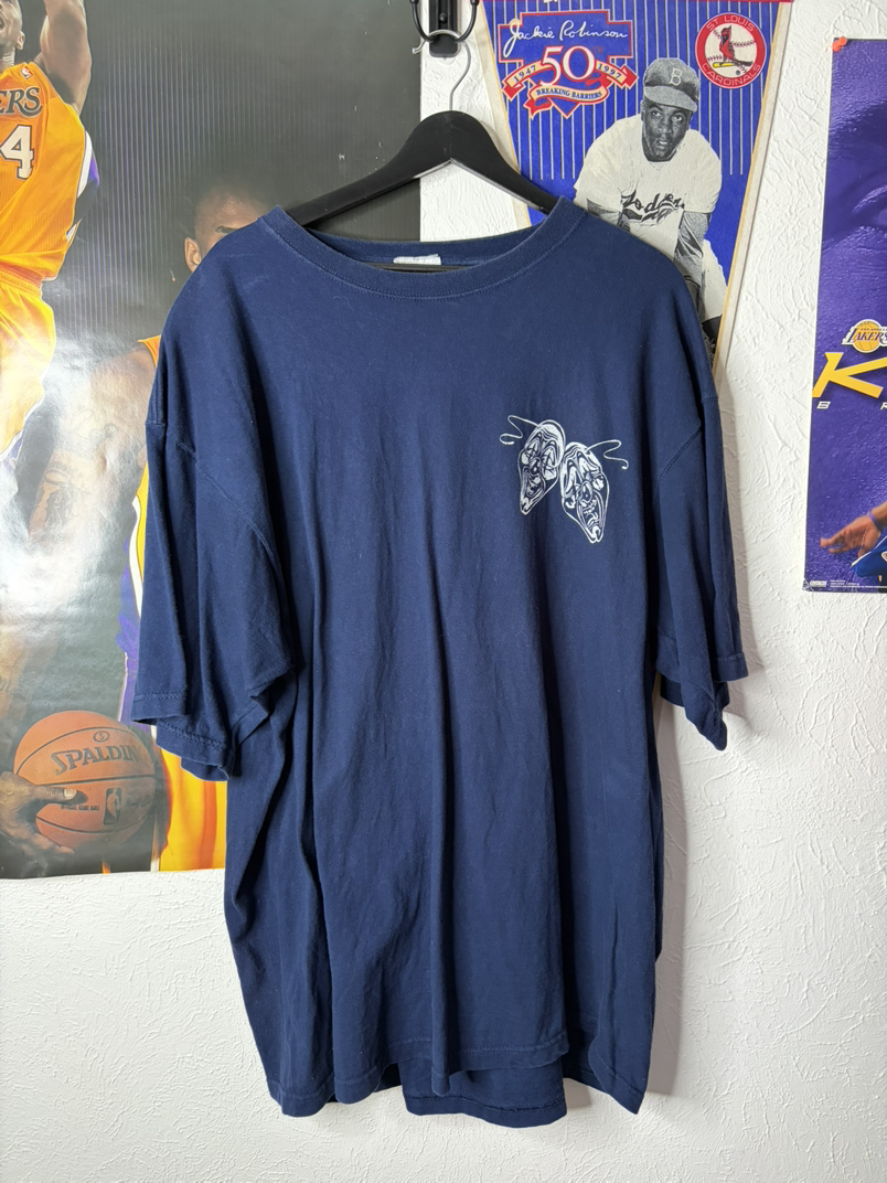 Vintage Navy Blue "Comedy & Tragedy" Graphic Tee