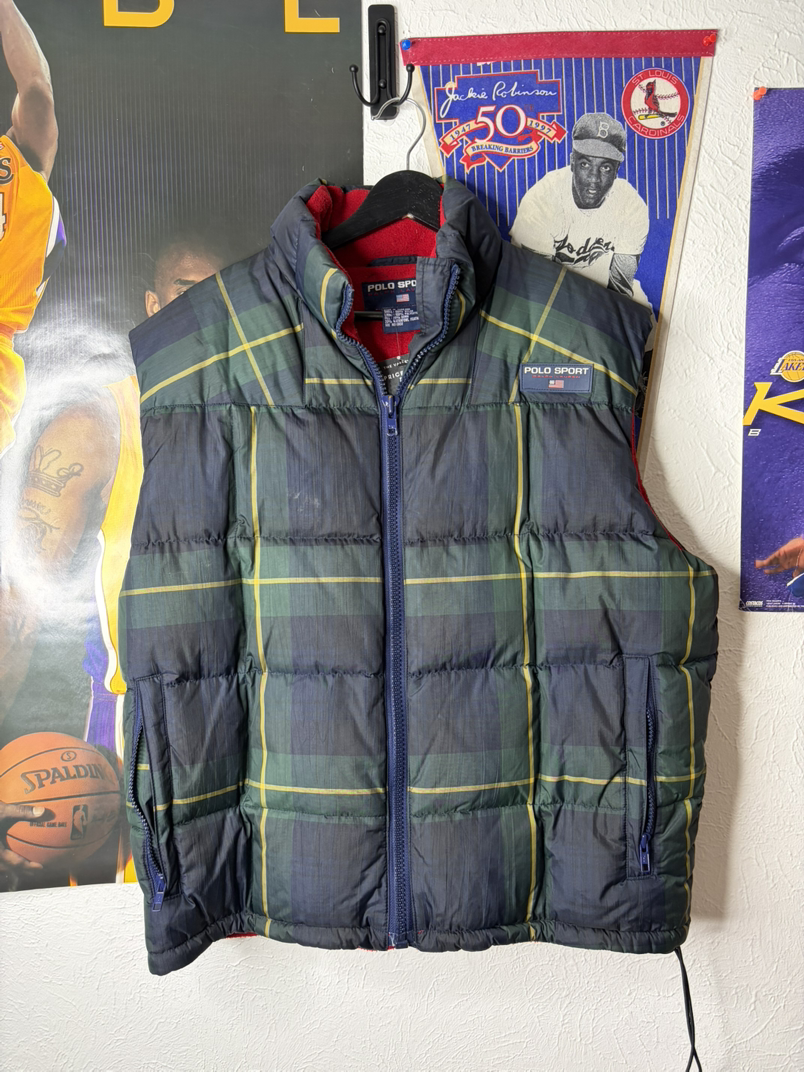 Polo Sport Plaid Puffer Vest