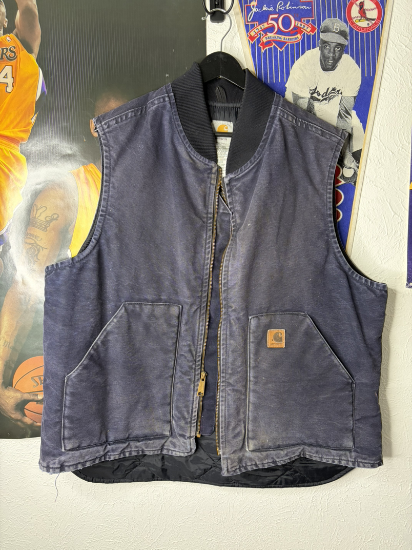 Carhartt Men's Classic Navy Blue Quilted Vest