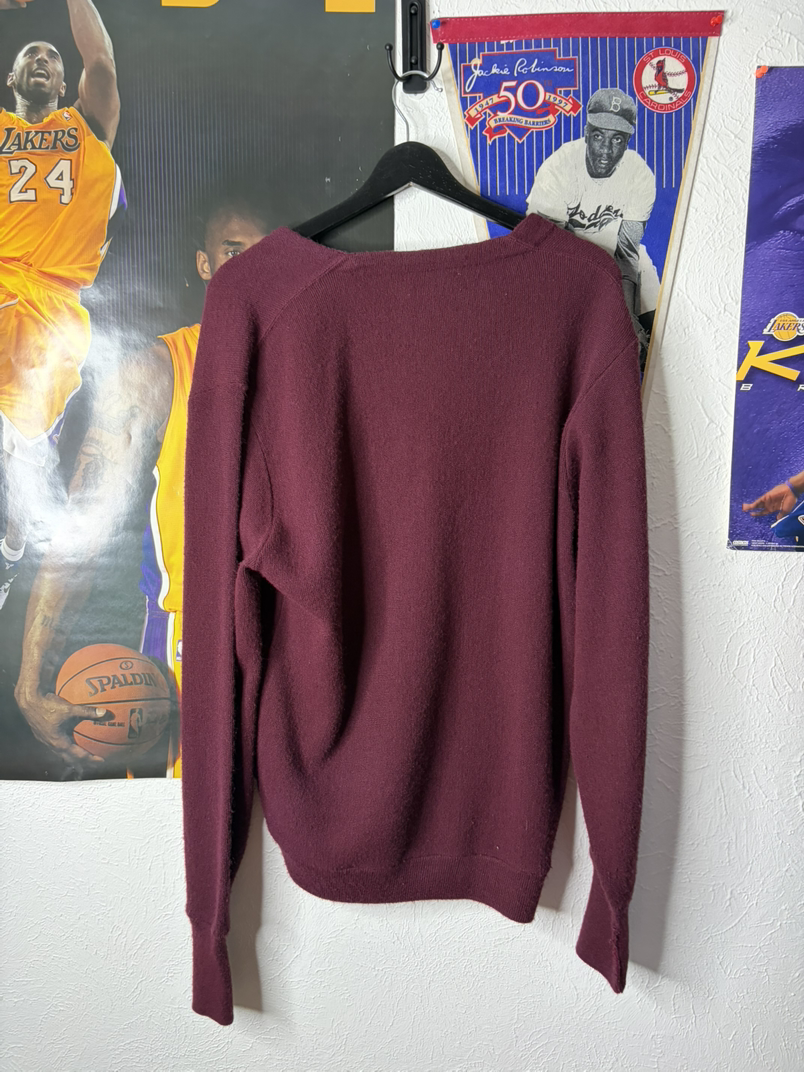 Vintage Christian Dior Burgundy Cardigan