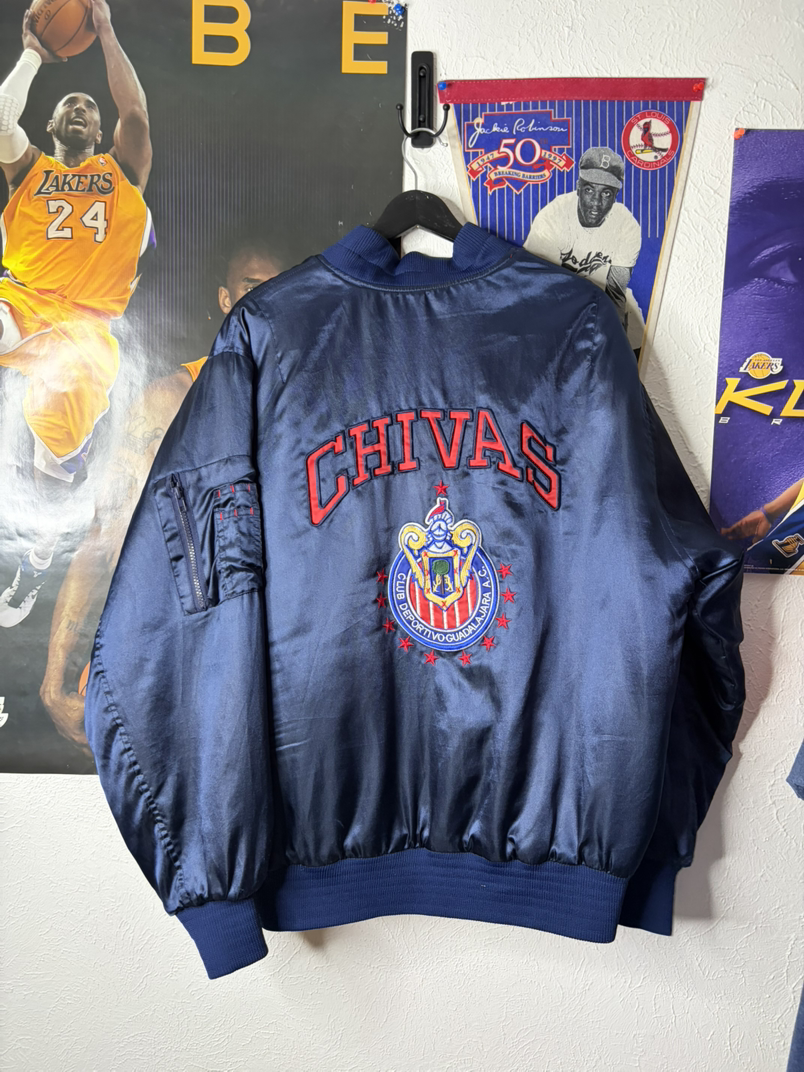 Chivas Vintage Satin Bomber Jacket