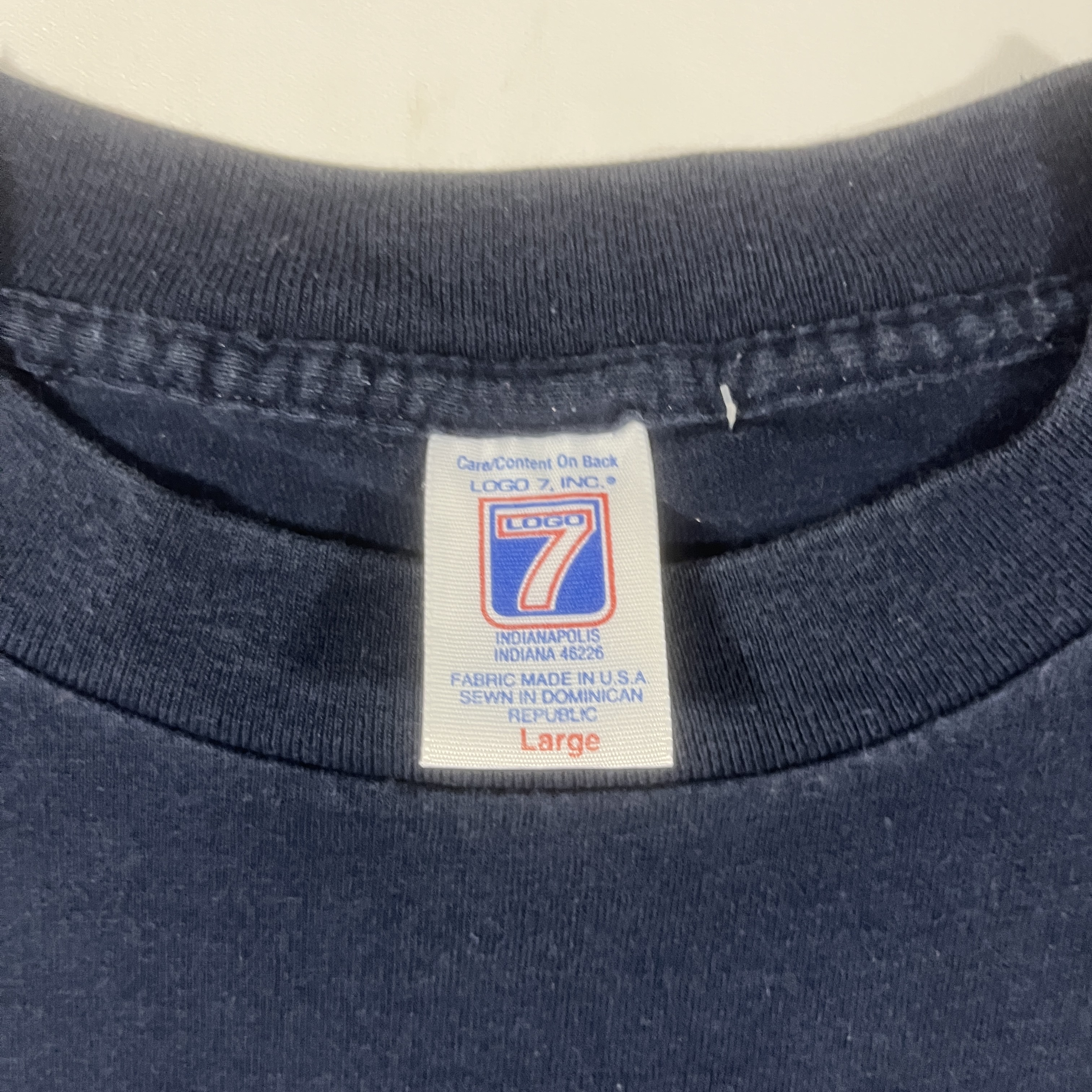Vintage 90s Logo 7 Cleveland Indians Embroidered MLB Tee Large