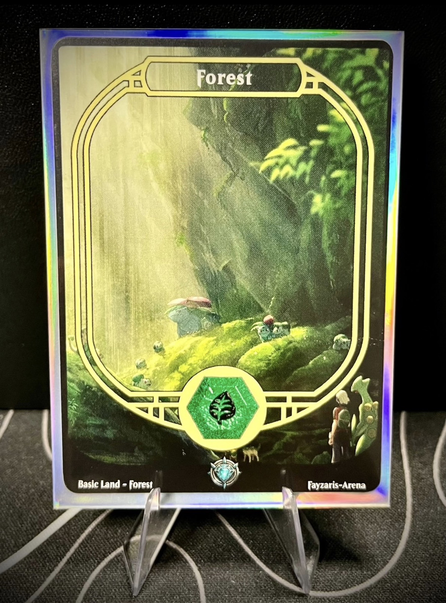 Magic the Gathering x Pokémon Venusaur Bulbasaur Fan Art Card w/ Holo Sleeve