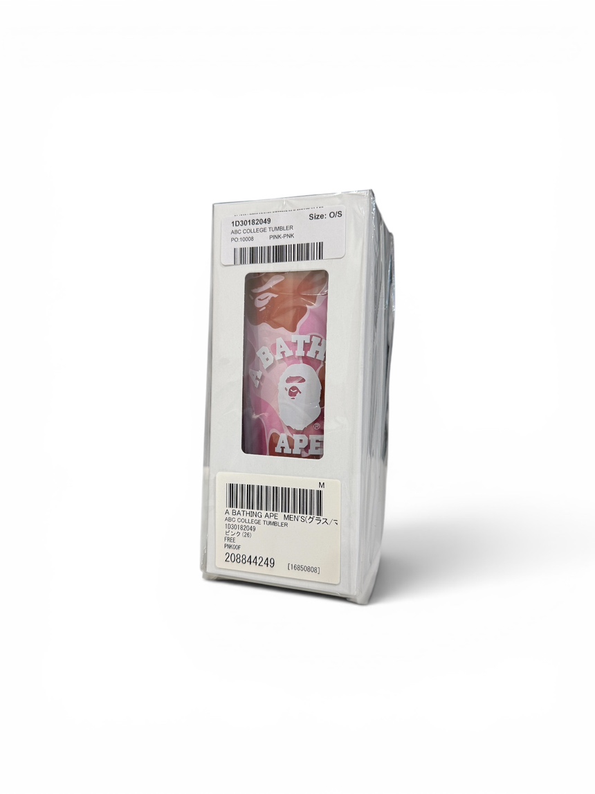 A Bathing Ape College Logo Tumbler Pink