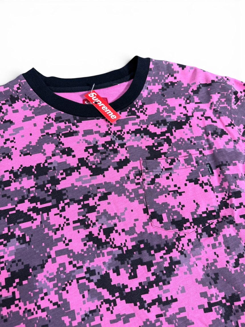 SZ XL Supreme L/S Pocket Tee Digi Camo FW17