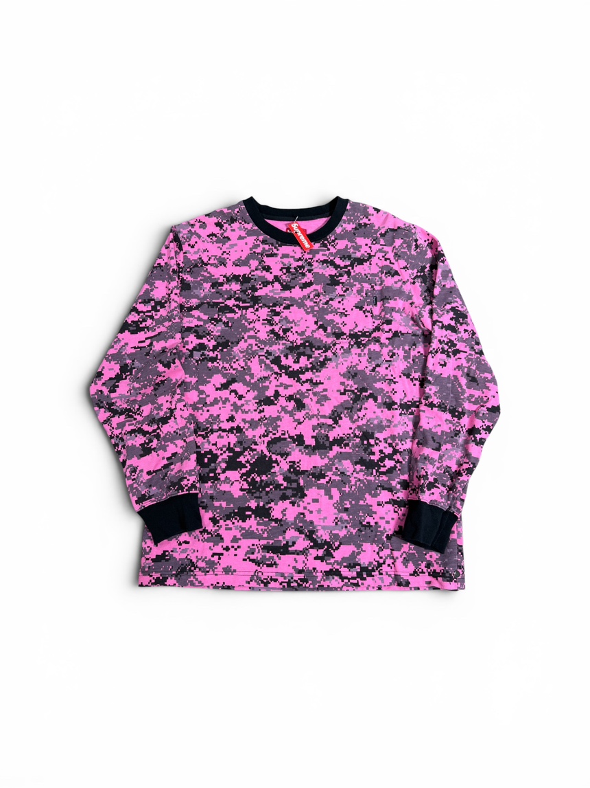 SZ XL Supreme L/S Pocket Tee Digi Camo FW17