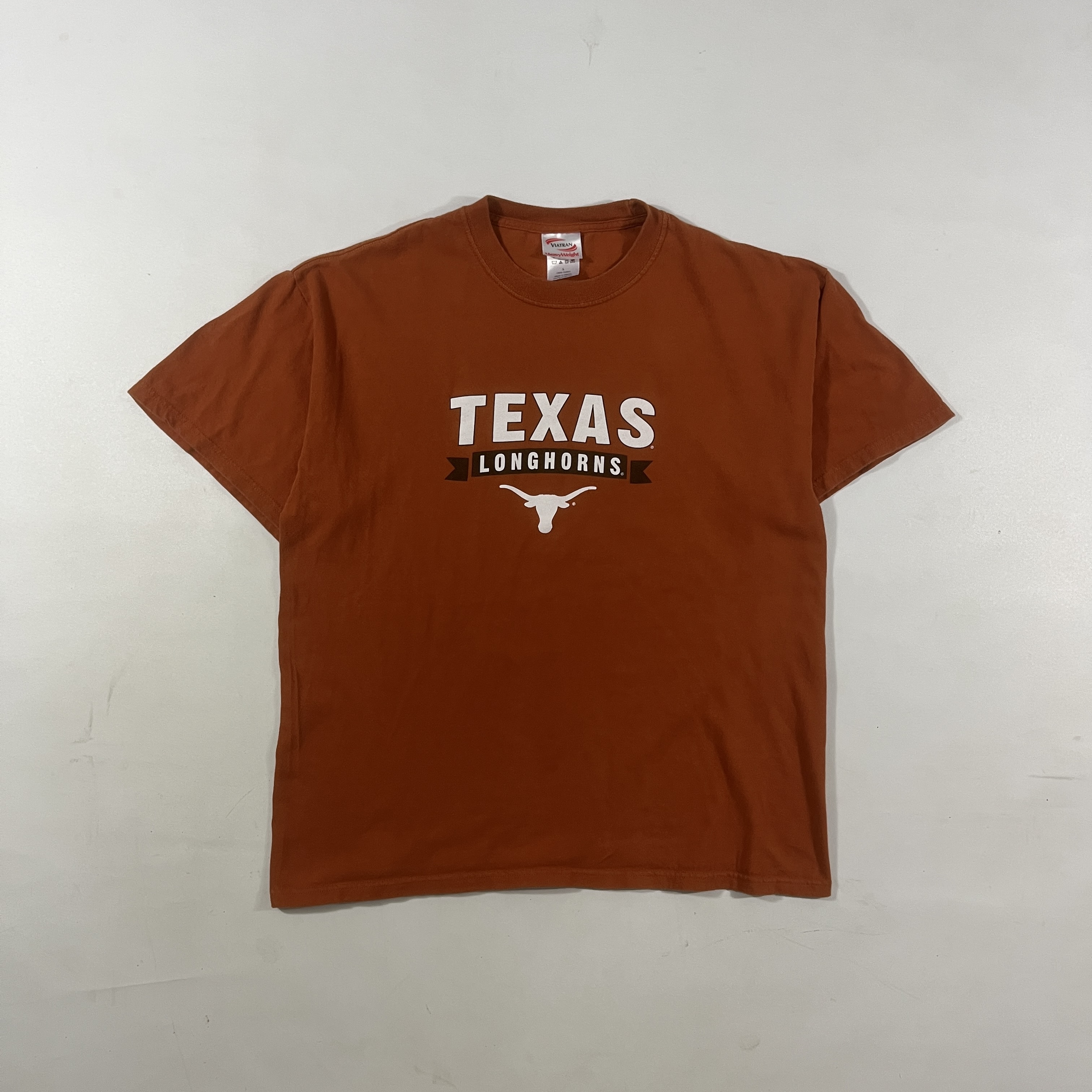 Vintage Texas Longhorns Burnt Orange Heavyweight Cotton Tee L