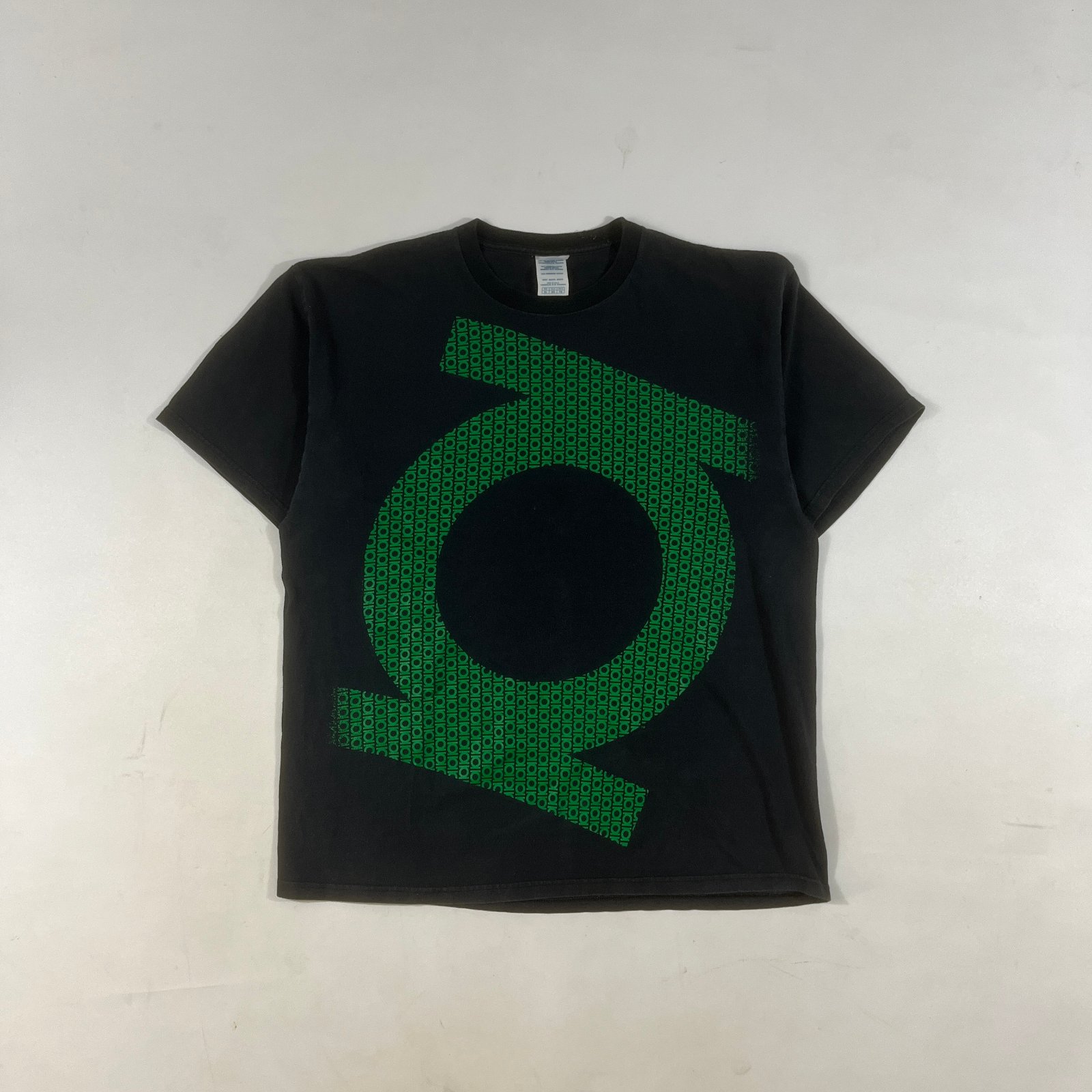 Vintage Y2K Green Lantern DC Comics Big Logo Black Graphic Tee XL