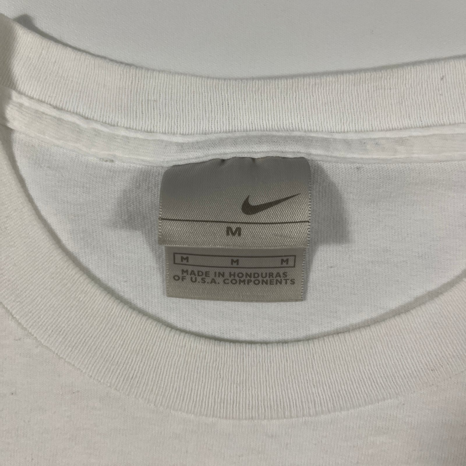 Vintage Y2K Nike Just Do It Center Swoosh White Graphic Tee M
