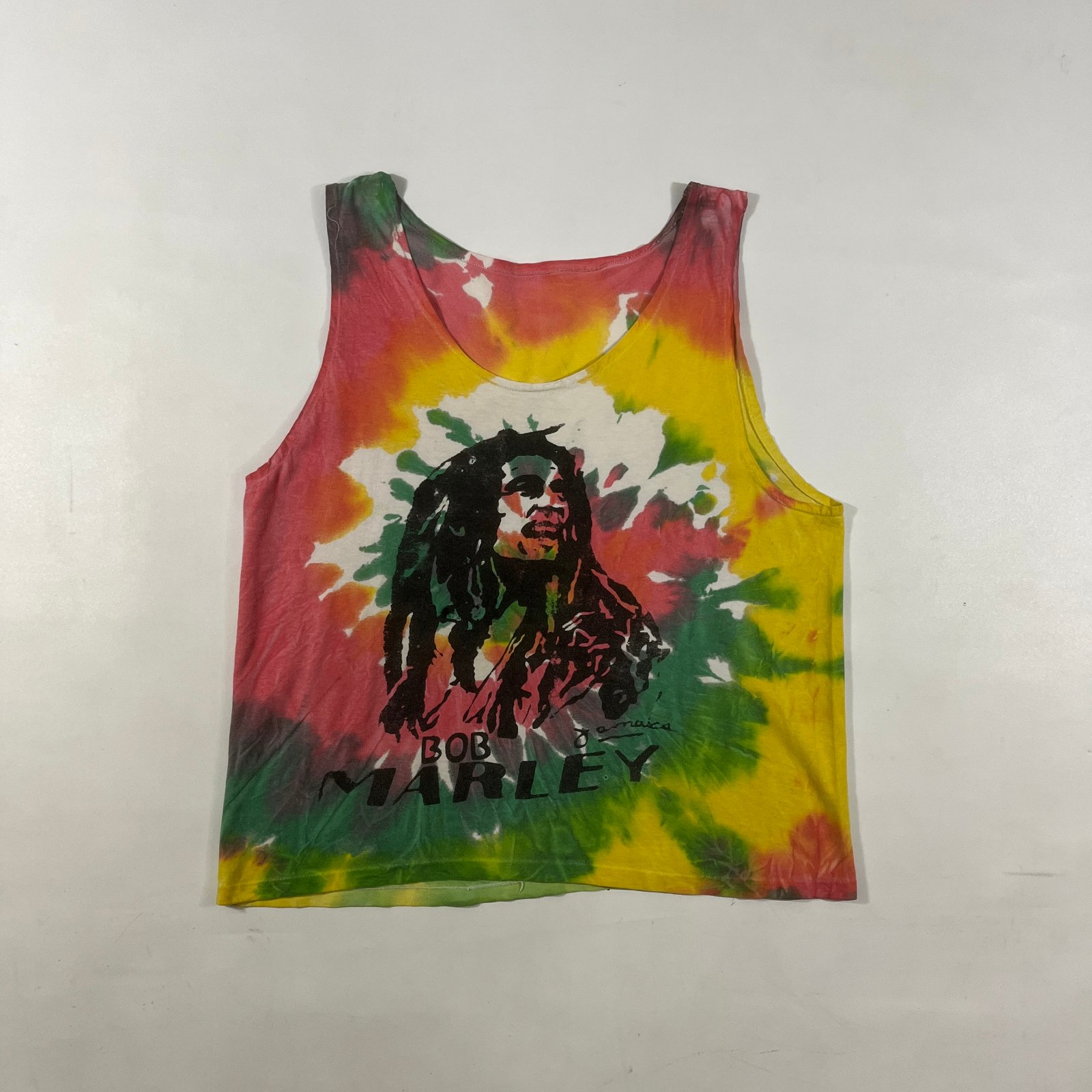 Vintage Bob Marley Jamaica Rasta Tie Dye Tank Top