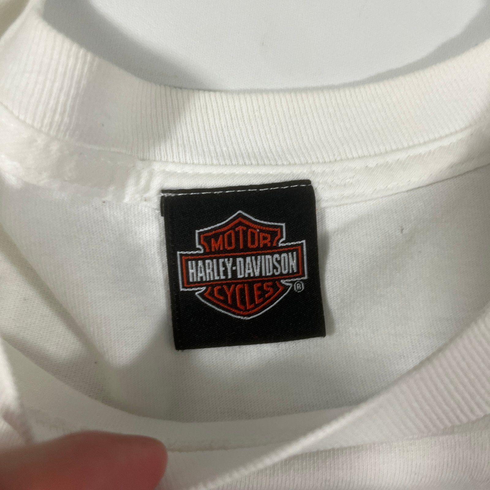 Harley-Davidson Chester's Jackson Hole Wyoming Long Sleeve Tee White Bison Graphic