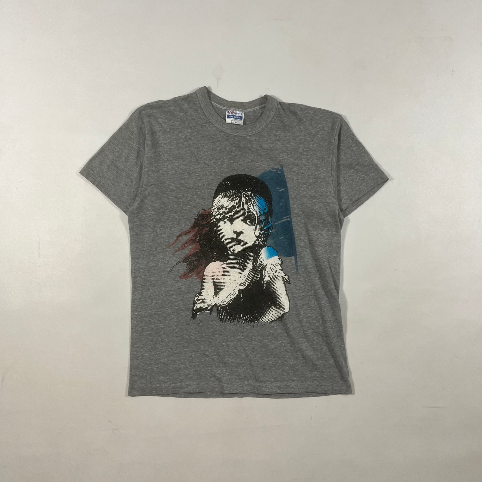 Vintage 80s Les Miserables Hanes Poly-Cotton Cosette Broadway Musical Tee L