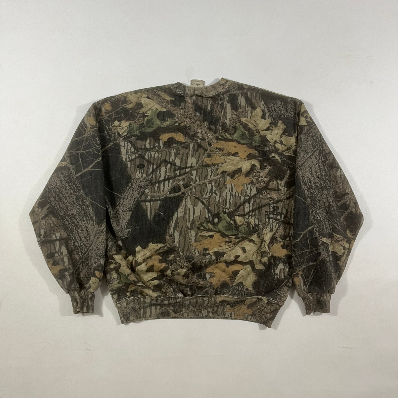 Vintage Jerzees Outdoors Mossy Oak Break-Up Real Tree Camo Crewneck Sweatshirt L