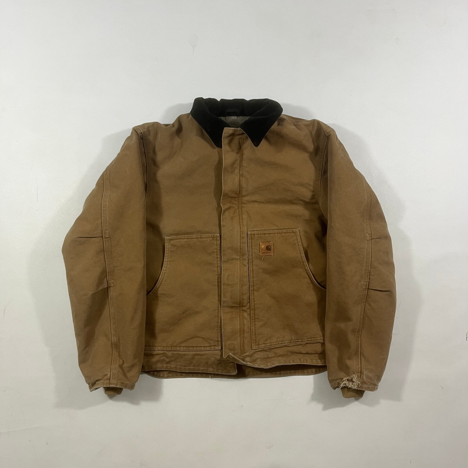 Vintage Carhartt J104 CML Sherpa Lined Duck Canvas Arctic Work Jacket Medium
