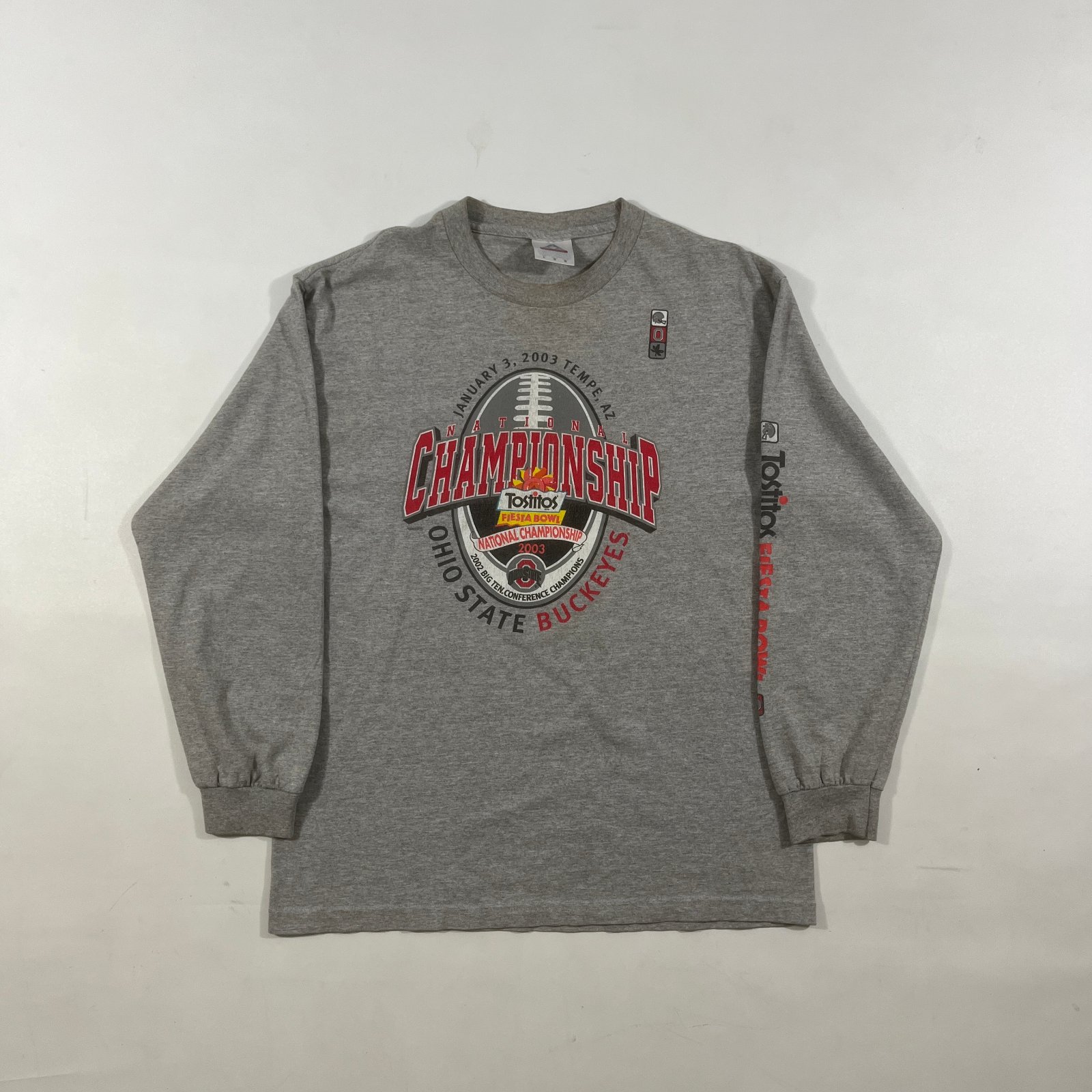 Vintage 2003 Ohio State Buckeyes Fiesta Bowl National Championship Long Sleeve Tee L