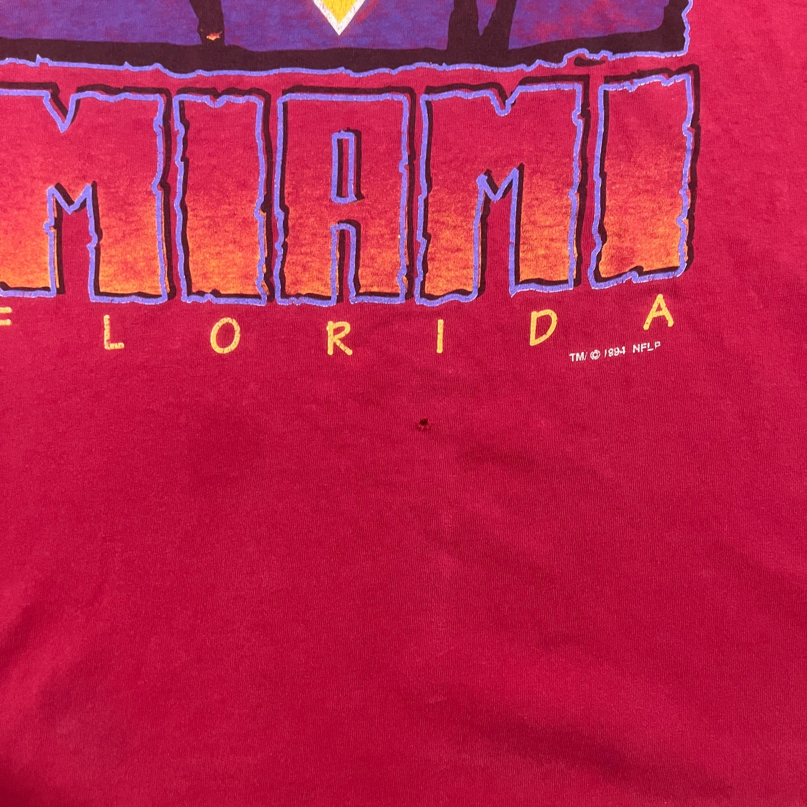 Vintage 1994 Super Bowl XXIX Miami Florida NFL Single Stitch Tee