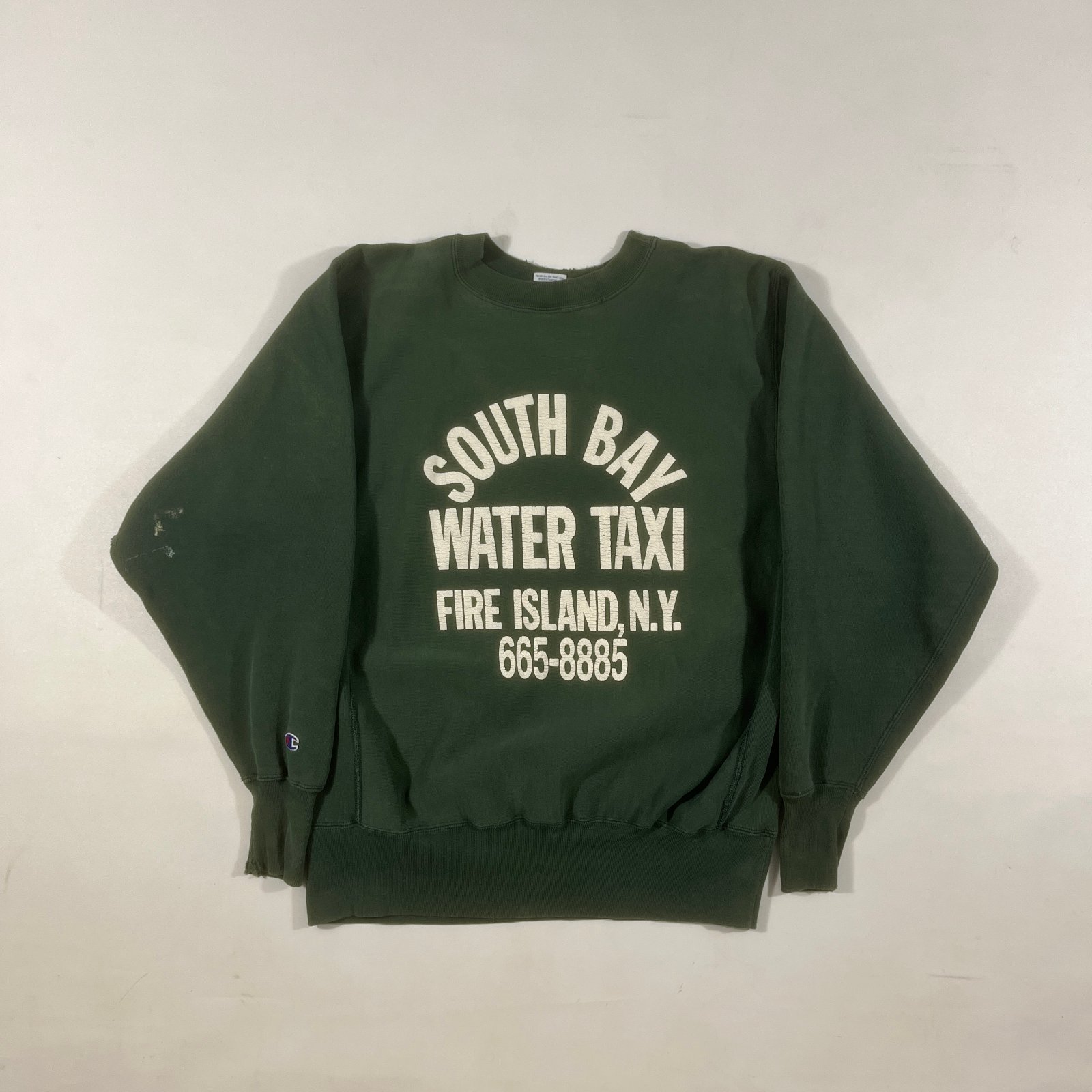 Vintage 90s Champion Reverse Weave South Bay Water Taxi Lighthouse Sweatshirt L
