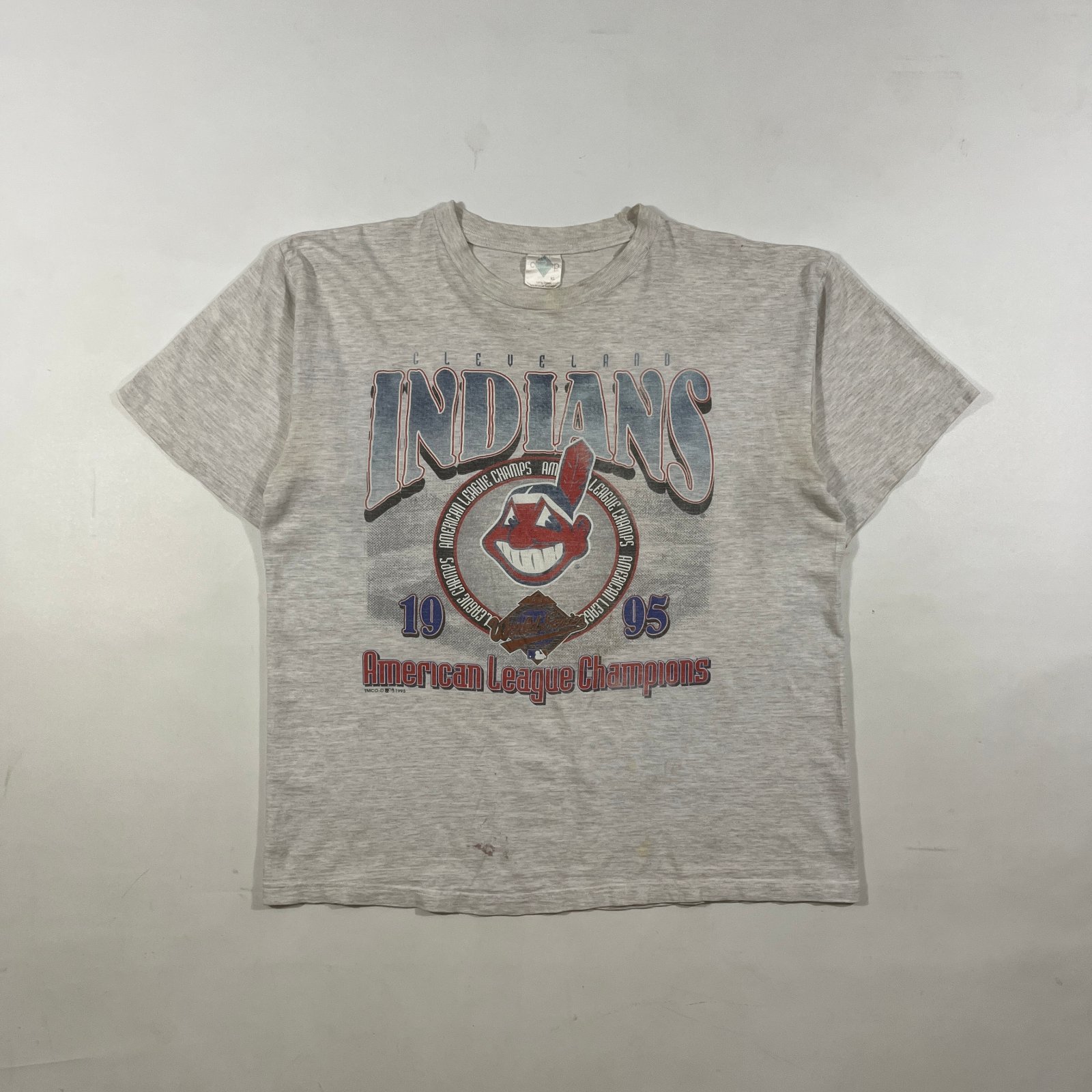 Vintage 1995 Cleveland Indians American League Champions World Series Tee