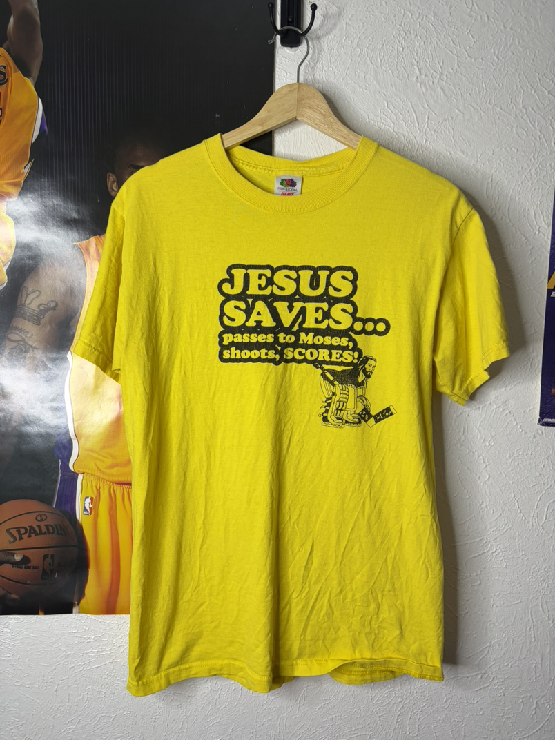 Vintage Jesus Saves Sports Graphic Tee