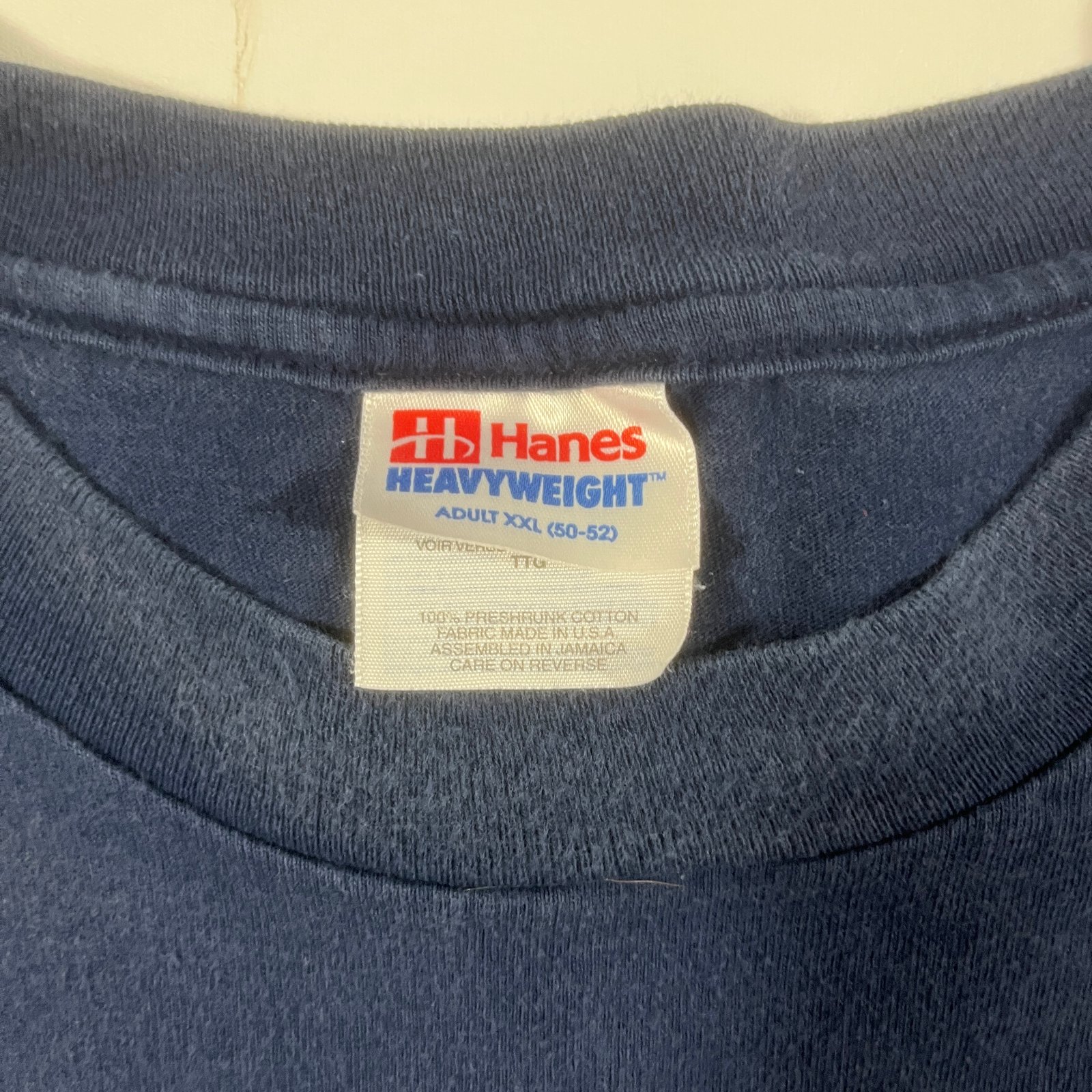 Vintage 1997 Cleveland Indians Chief Wahoo Hanes Heavyweight Navy MLB Tee XXL