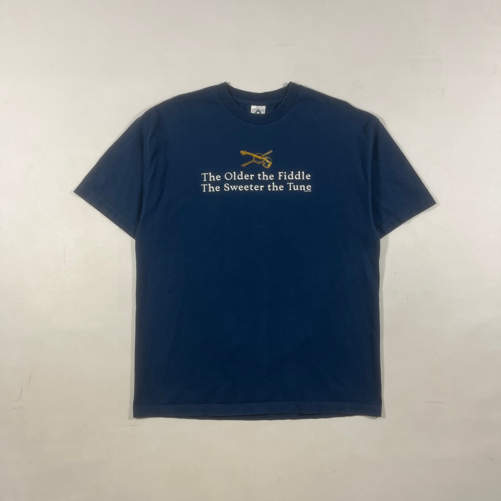Vintage Alstyle AAA Navy "The Older the Fiddle The Sweeter the Tune" Graphic Tee XL