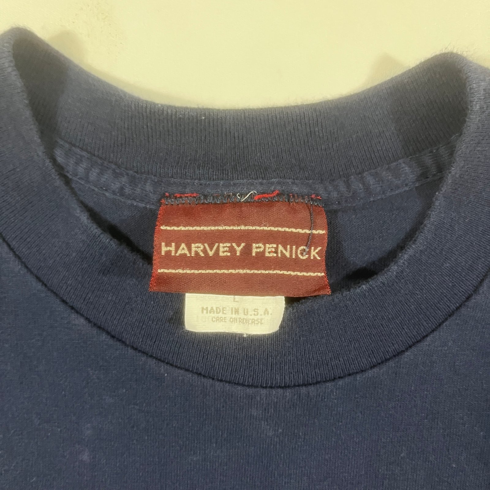 Vintage 90s Harvey Penick "Golf is a Game of Honor" Navy Graphic Tee L