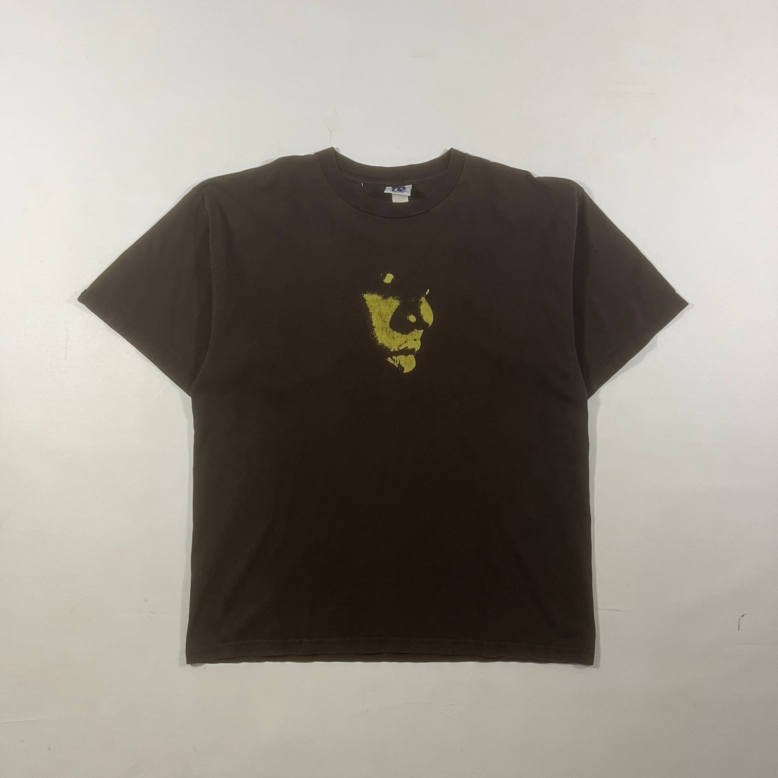 Vintage Y2K Brown "Legends" Face Graphic Boxy Tee Made In USA