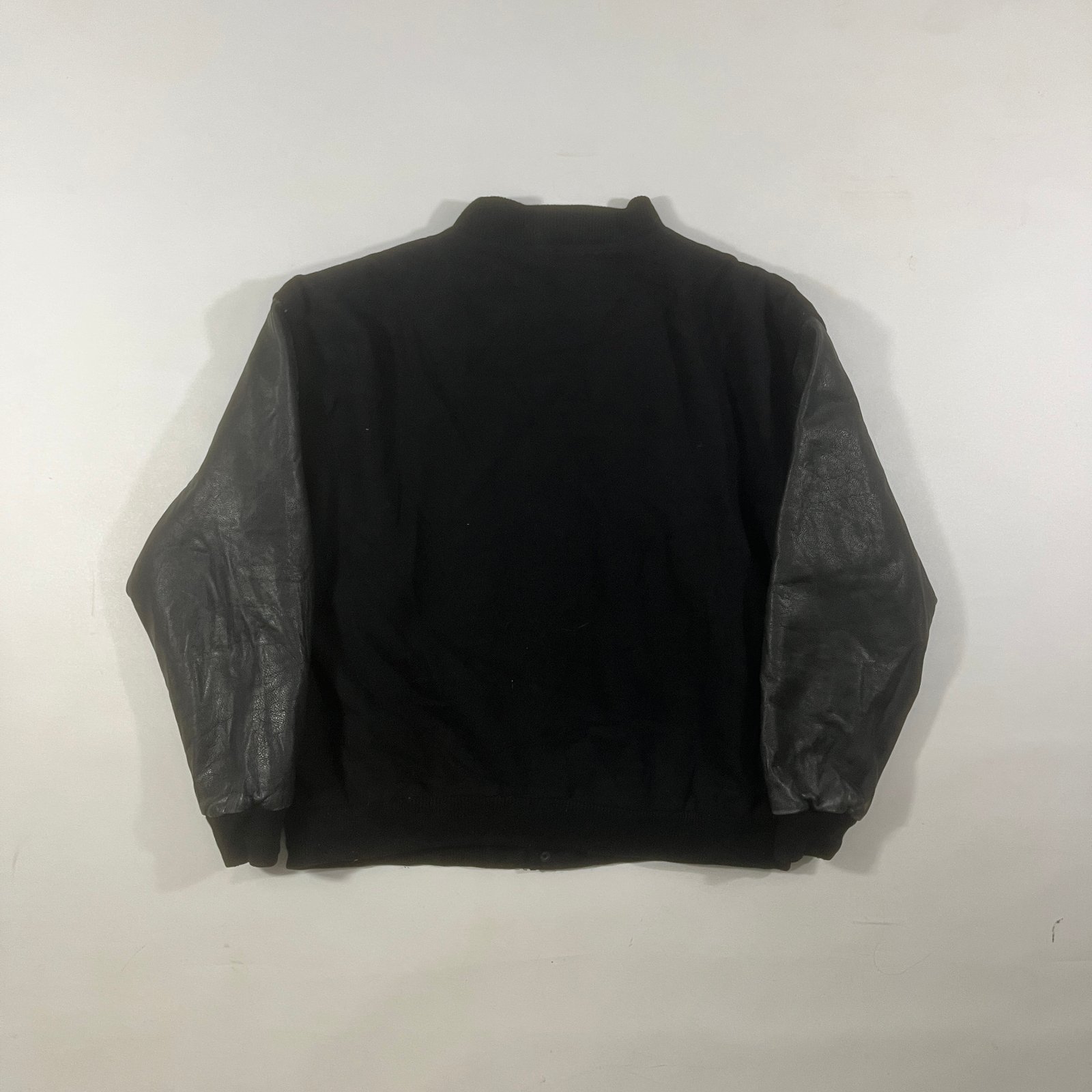 Vintage 90s BMW Motorsport Dunbrooke Wool Leather Sleeve Varsity Jacket XL