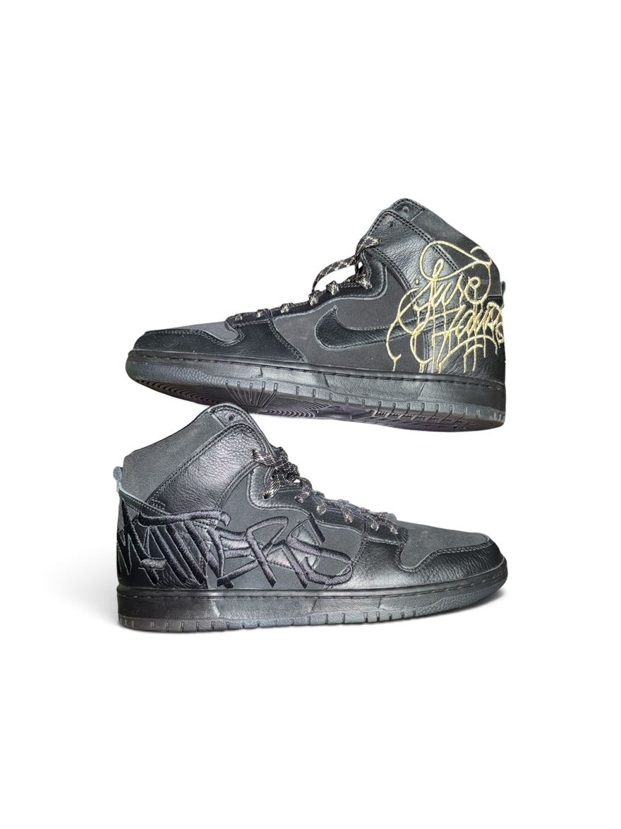 11.5M-Nike SB Dunk High Faust Black Gold