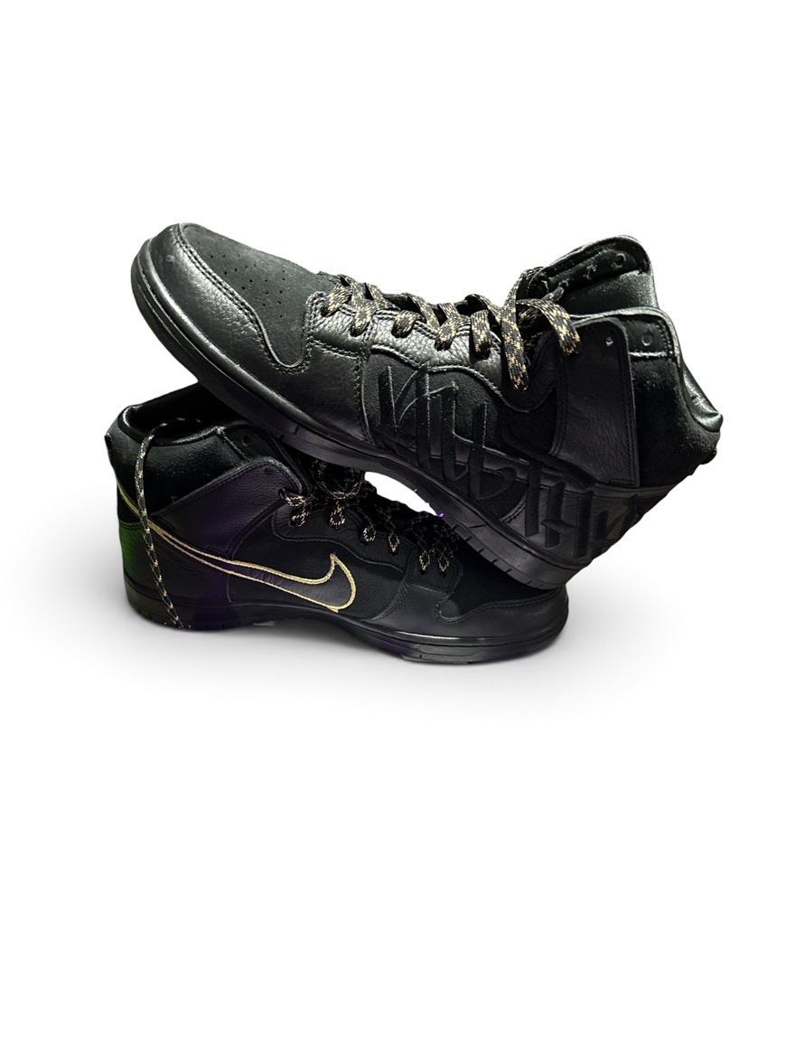 11.5M-Nike SB Dunk High Faust Black Gold