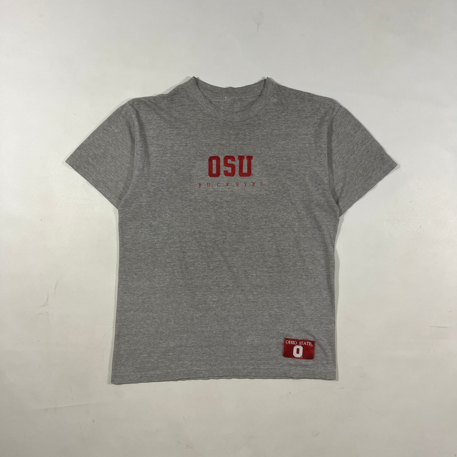 Vintage Ohio State Buckeyes OSU Embroidered Heather Gray Collegiate Tee