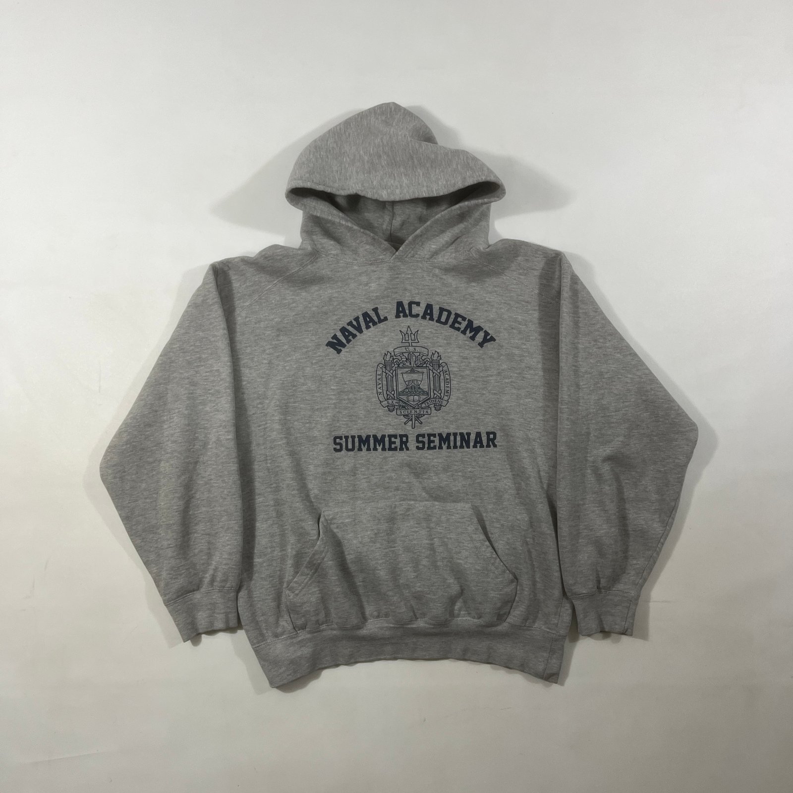Vintage Badger Sport US Naval Academy Summer Seminar Heather Gray Hoodie L