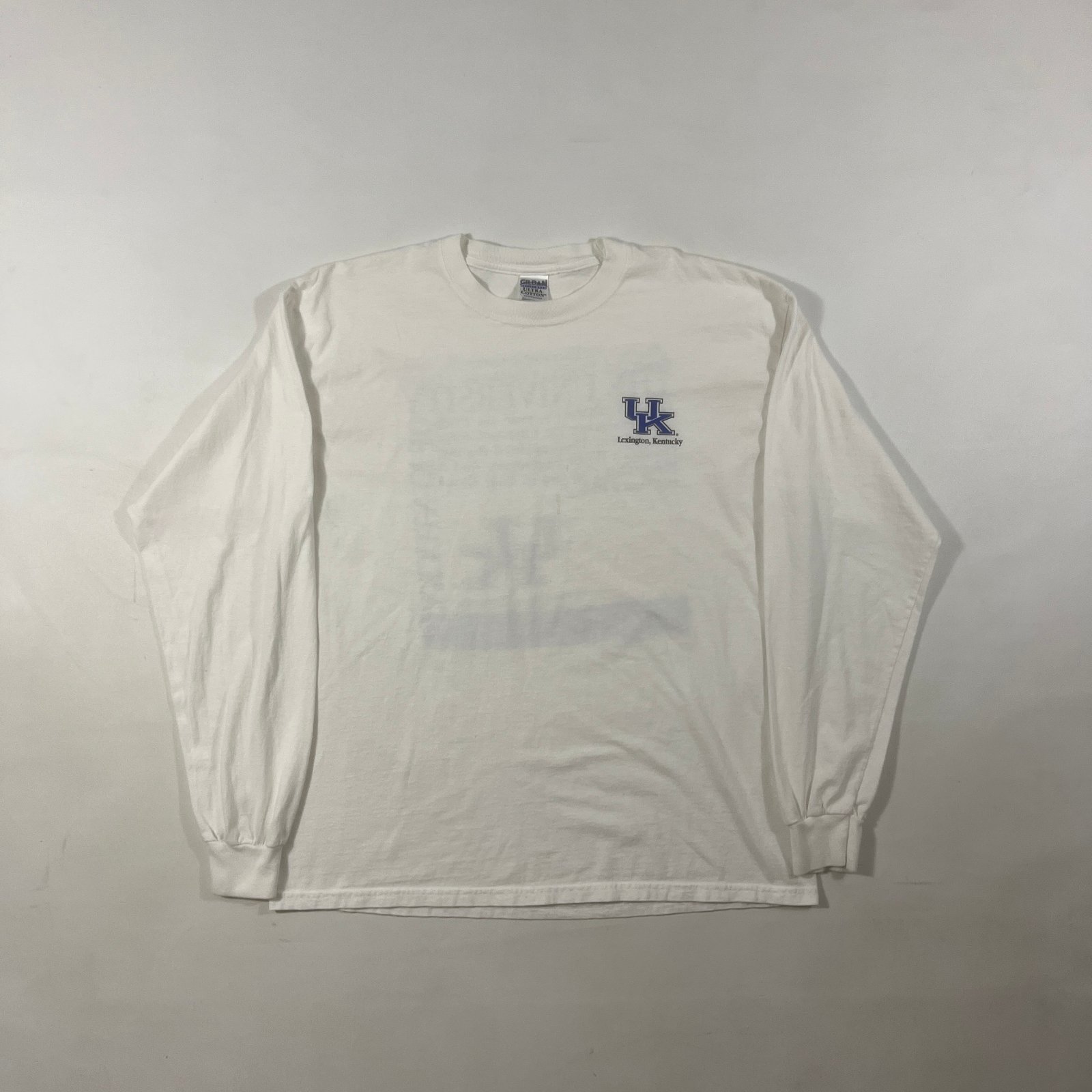 Vintage 90s University of Kentucky Wildcats Long Sleeve Tee XL White UK Lexington
