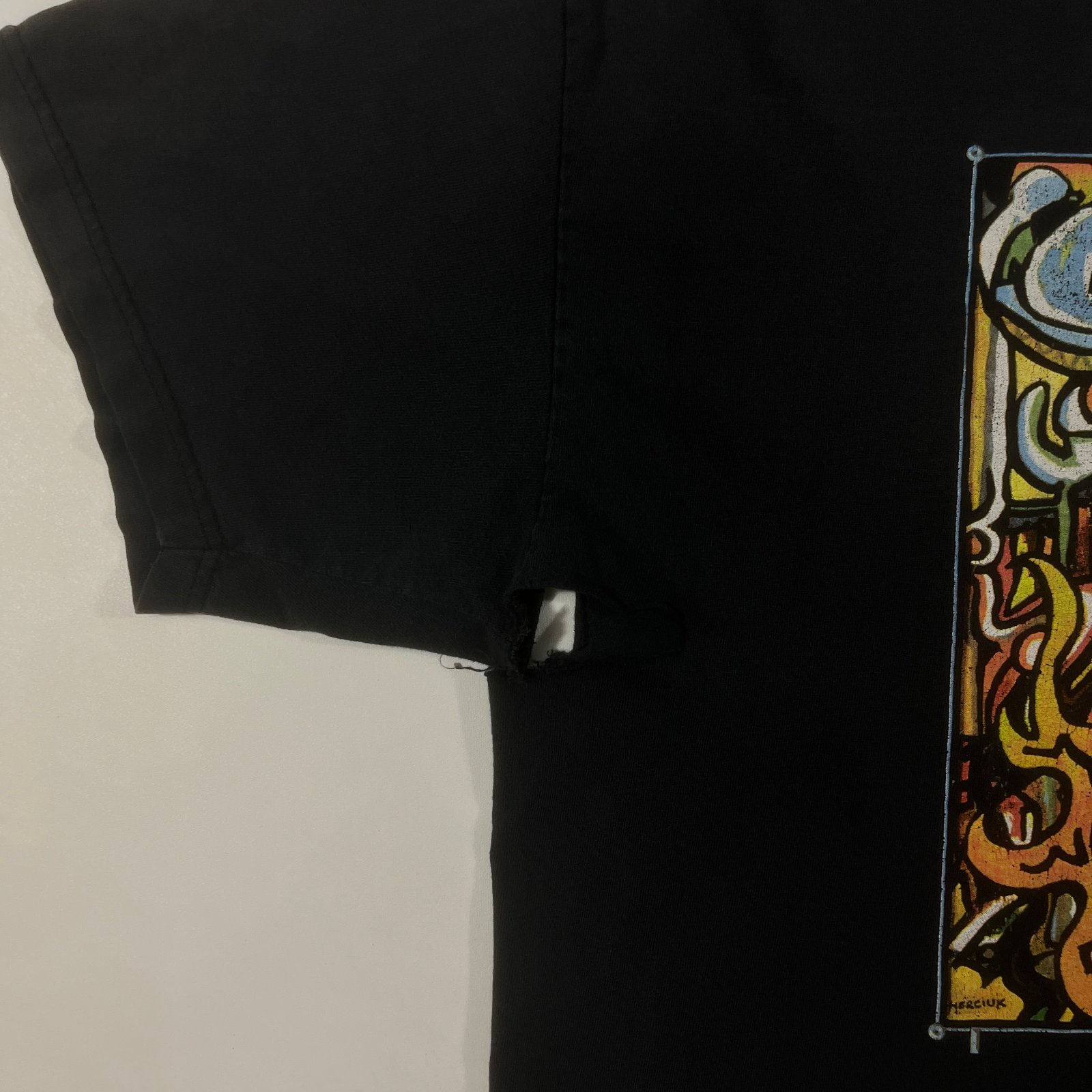 Vintage Kama Kosmic Krusader Herciuk Blues Guitar Art Graphic Tee Black