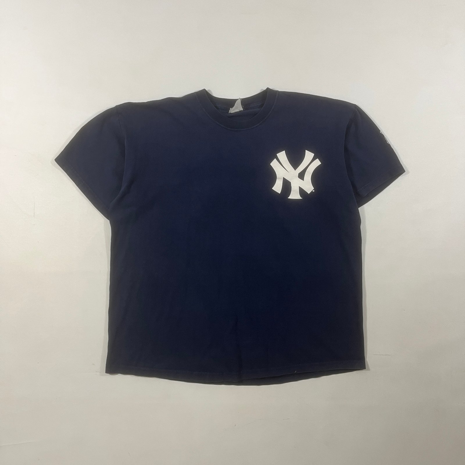 Vintage Y2K Majestic New York Yankees David Justice #28 2000 World Series Tee XL