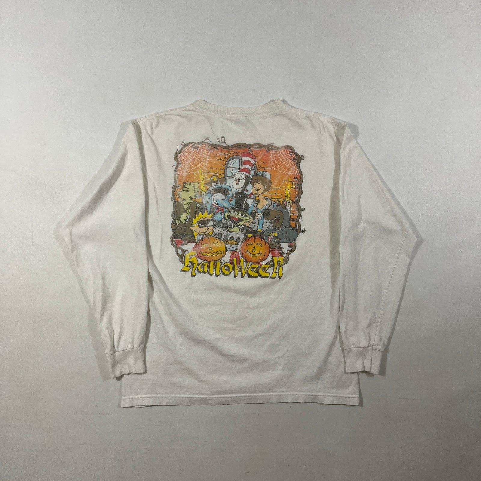 Vintage Murina Halloween Athens Ohio Bootleg Cartoon Long Sleeve Tee Large