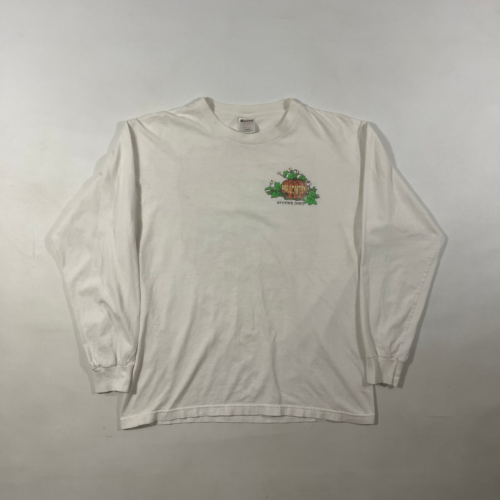 Vintage Murina Halloween Athens Ohio Bootleg Cartoon Long Sleeve Tee Large