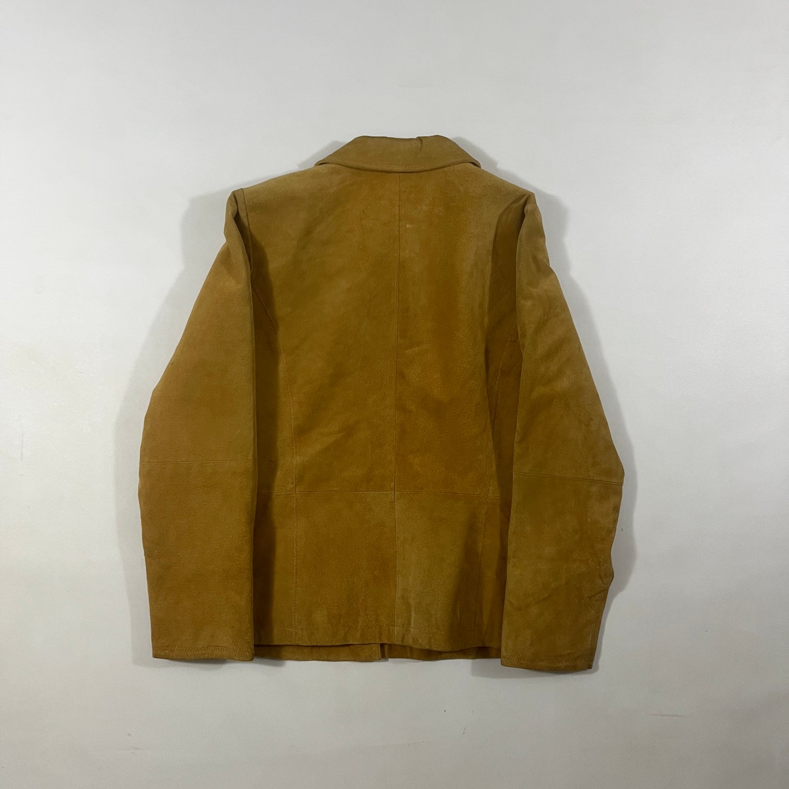 Boston Harbour WaterShed Collection Y2K Tan Suede Button-Up Jacket M