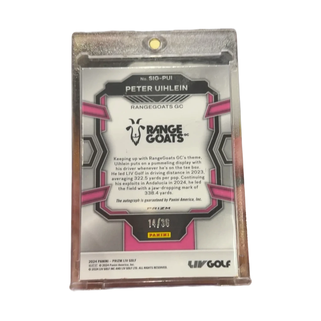 2023 Prizm Peter Uihlein Autograph Golf Card 14/36