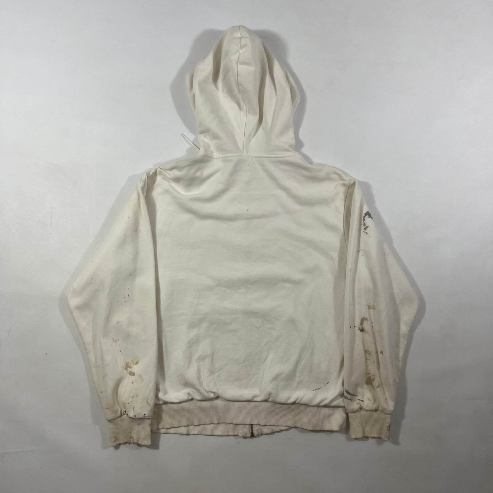 Vintage Dickies Sherwin Williams Painters Zip Up Hoodie White Workwear XL