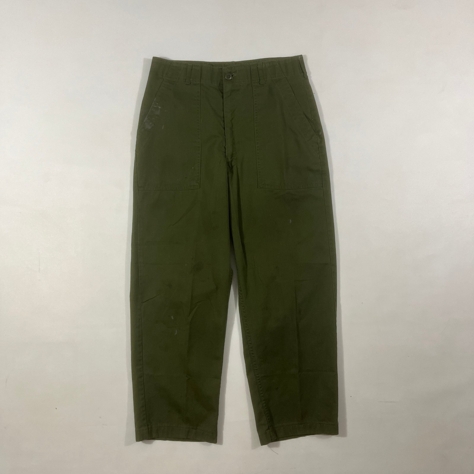 Vintage OG-107 US Military Utility Fatigue Pants Olive Green Baker Trousers 32x31