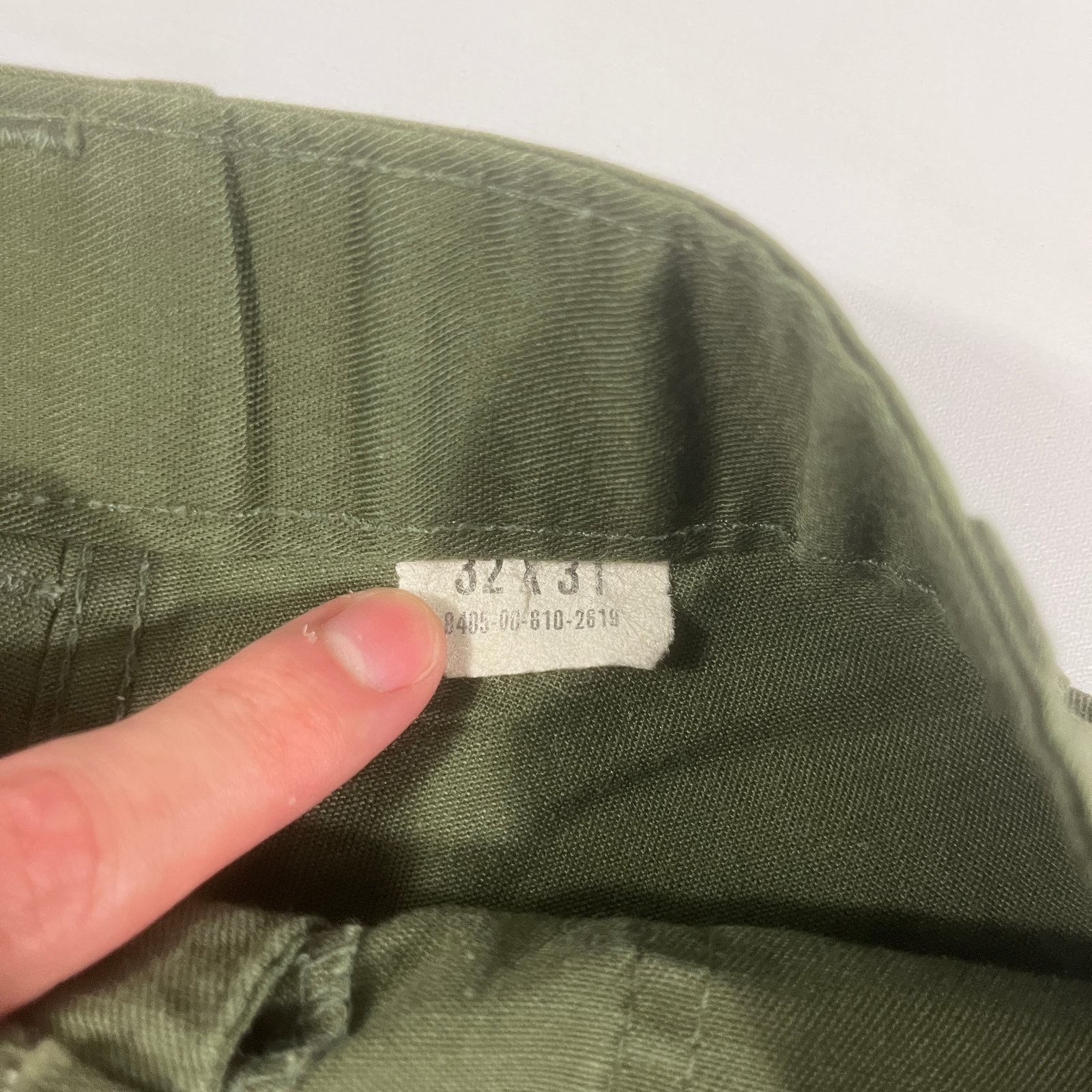 Vintage OG-107 US Military Utility Fatigue Pants Olive Green Baker Trousers 32x31