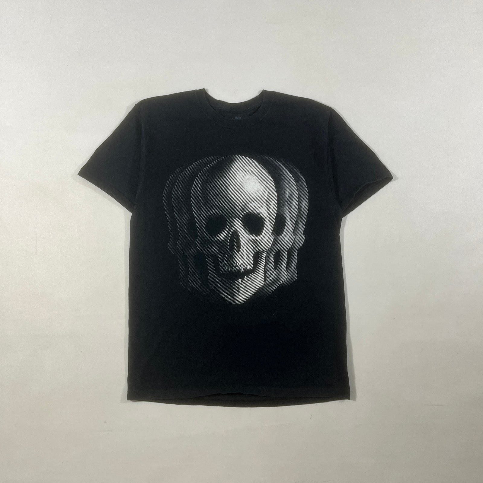 Ink Inc. Black Halftone Skull Graphic Tee M Goth Grunge Streetwear
