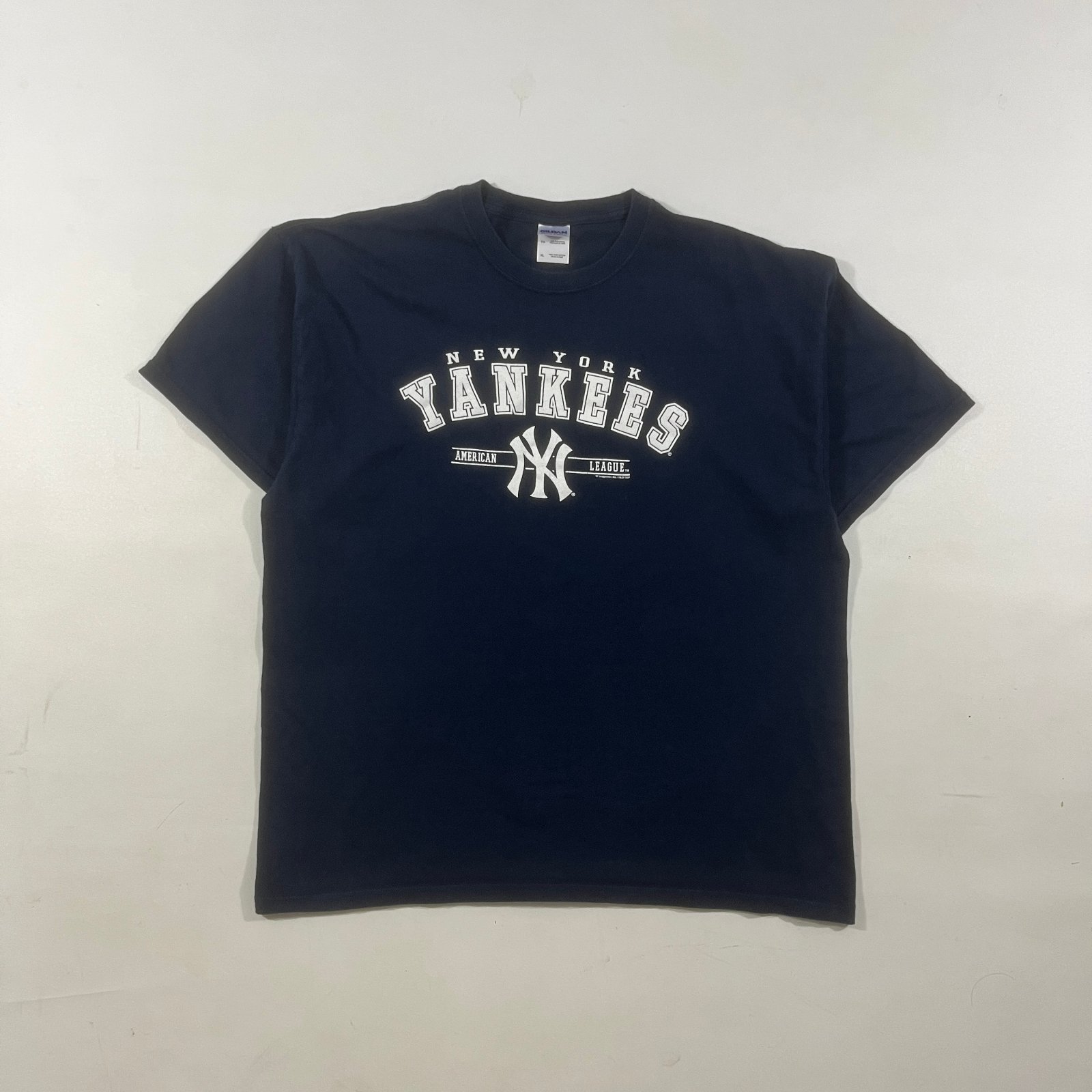 New York Yankees MLB American League Navy Graphic Tee XL Gildan