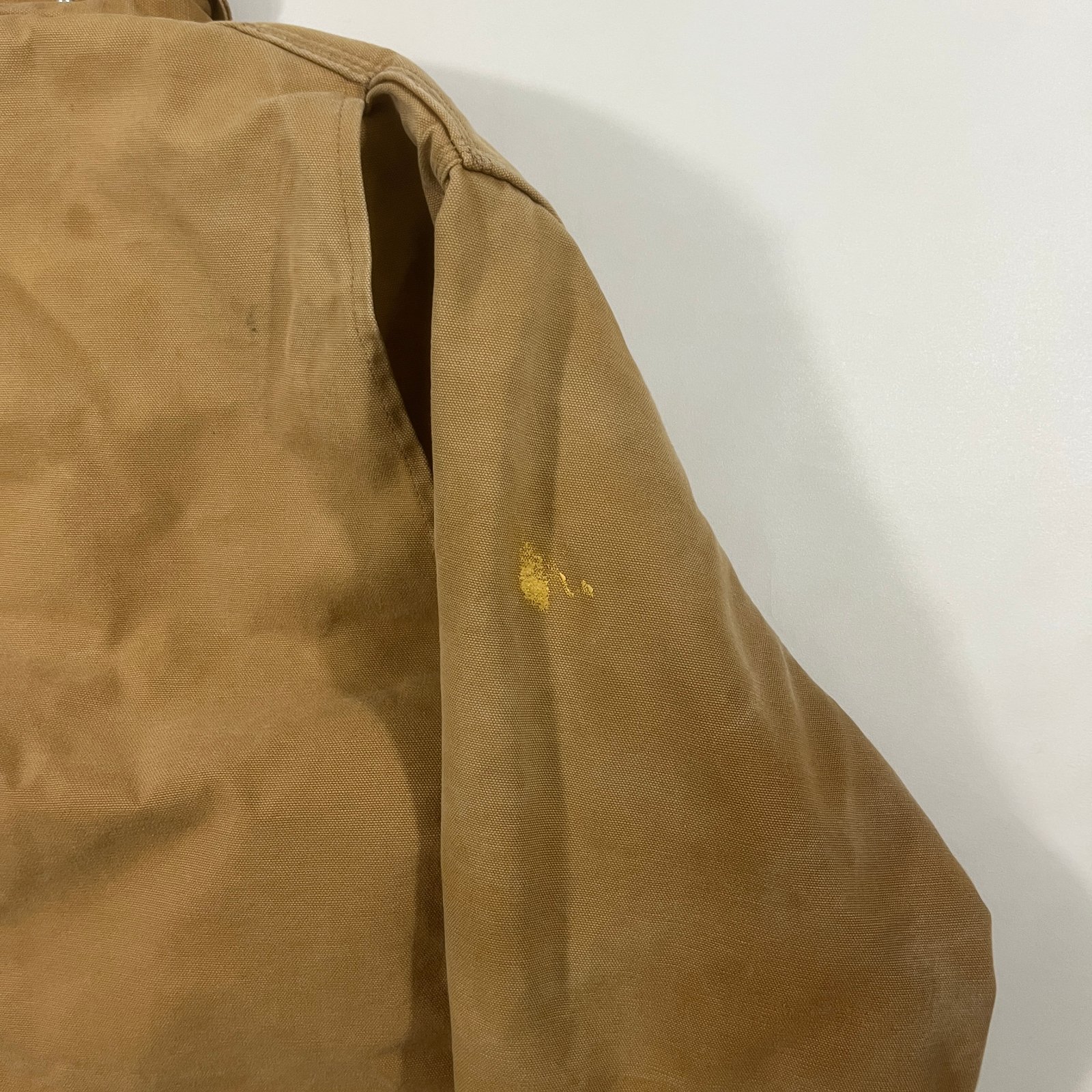 Vintage Carhartt Brown Duck Canvas Blanket Lined Chore Barn Jacket