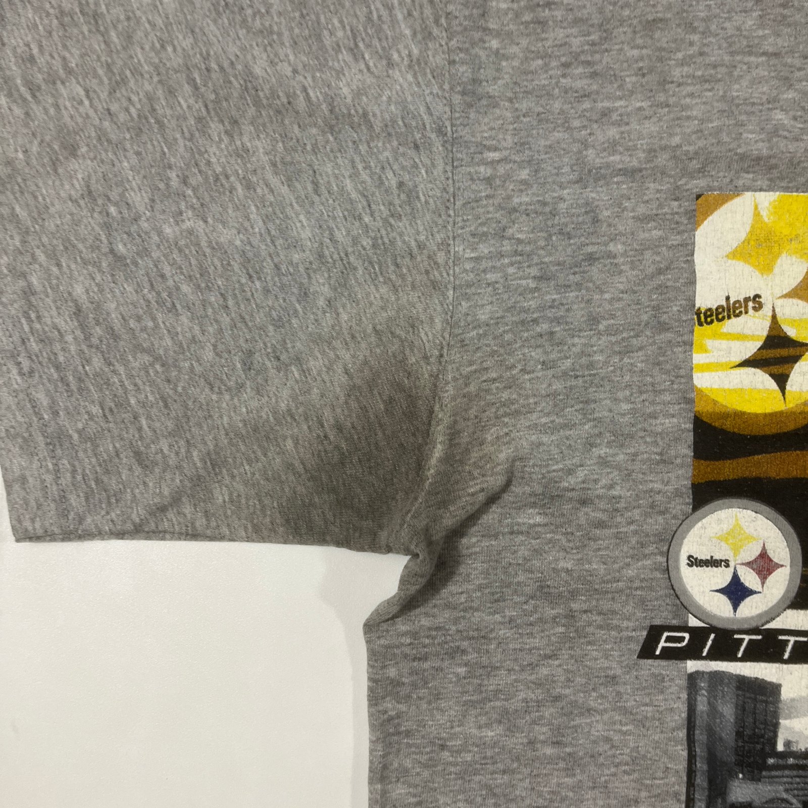 Vintage Pittsburgh Steelers NFL Gray Graphic T-Shirt