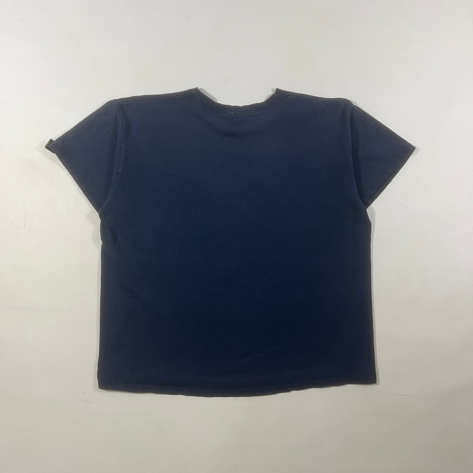Vintage Y2K Nike Center Swoosh Box Logo Navy Tee XL